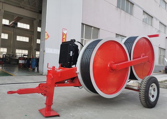 5km/H  40KN 1500mm Wheel Hydraulic Cable Tensioner Stringing Machine