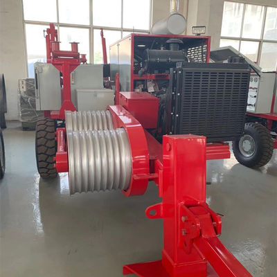 Bull Wheel Cable Pulling Max 9T Transmission Line Stringing Equipment