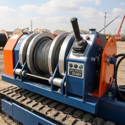 Max Speed 5kmh Cable Stringing Equipment Featuring German Rexroth Operating Handle Suitable for Heavy Duty Cable Laying