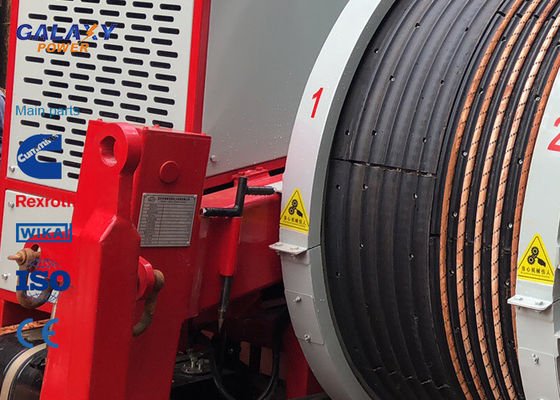 77kw 103hp imported Engine Hydraulic Tensioner Max Intermittent Tension 2x45/1x90kN Stringing Equipment