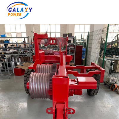 Transmission Line Puller Intensioner Equipment For Overhead Power Lines German Rexroth Operating Handle And Max Conductor Diameter Of 55mm
