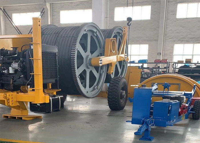 Diesel Intermittent 2x70KN Hydraulic Cable Tensioner Oil Cooling