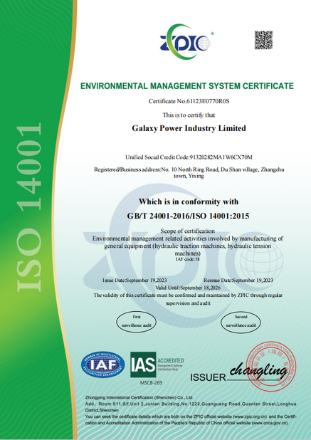 China Galaxy power industry limited certification